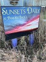 Pamlico Jacks Sunsets Daily Outdoor Sign