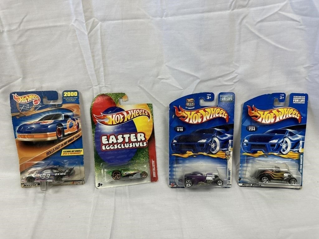 4 NOS Hot Wheel Cars - Packaged #1