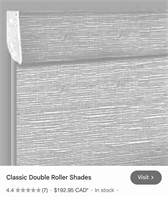 2 x Classic Double Roller Shades Cassette Blinds