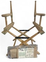 Vintage Folding Directors Chair, Arms & Covers