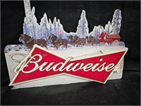 Budweiser cardboard sign