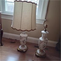 Pair of Bristol Glass Lamps