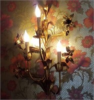 Floral Metal Wall Sconce