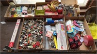 Sewing lot: buttons, accessories and more