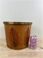 Vintage wooden leaf basket