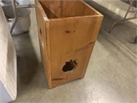 WOODEN TRASH BOX