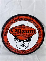 Oilzum Round sign