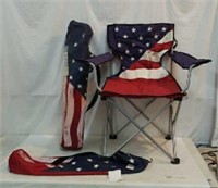 2 Patriotic Folding Camp Chairs - R7C
