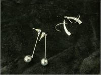 aV 925 silver earrings with zirconia diamonds