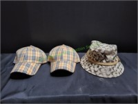 (1)Fashion Bucket Hat & (2) Plaid Baseball Caps