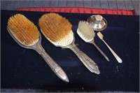 3 Sterling Brushes Plus Misc., 397g