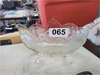 FOOTED GLASS DISH