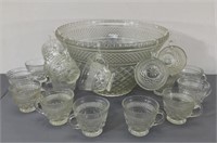 Vintage Glass Punch Bowl Set - Holidays?