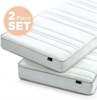 2 Count 6 Inch Foam and Spring Twin Mattresses