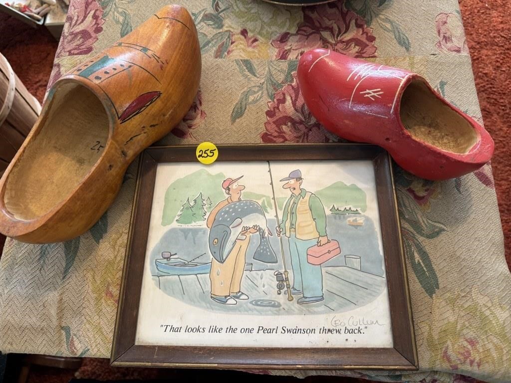 Wooden Shoes & Fish Picture