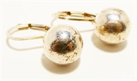 Sterling Silver Orb Earrings 3.9g
