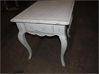 White painted side table