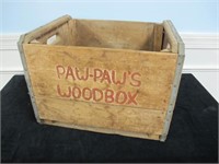 primitive wooden box 14d 18w 13h