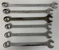 6 MAC Combination Wrenches,7/8.15/16,1,1 1/8