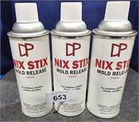 3 Cans DP Nix Stic Mold Release