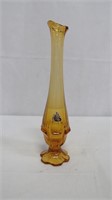 Vintage Fenton Amber Swung Vase