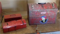 Qty 3 metal toolbox