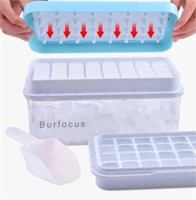 2 Boxes of Burfocus Ice Cube Tray with Lid and