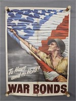 Authentic 1944 Us Gov't War Bond Poster