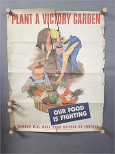 Authentic 1943 Plant A Victory Garden Poster