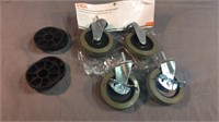 4 piece swivel caster with bumpers