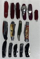 (T) Lot of 15 Pocket Knives, brands incl. Valor,