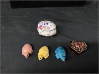 Multicolor turtles & small jewelry cases
