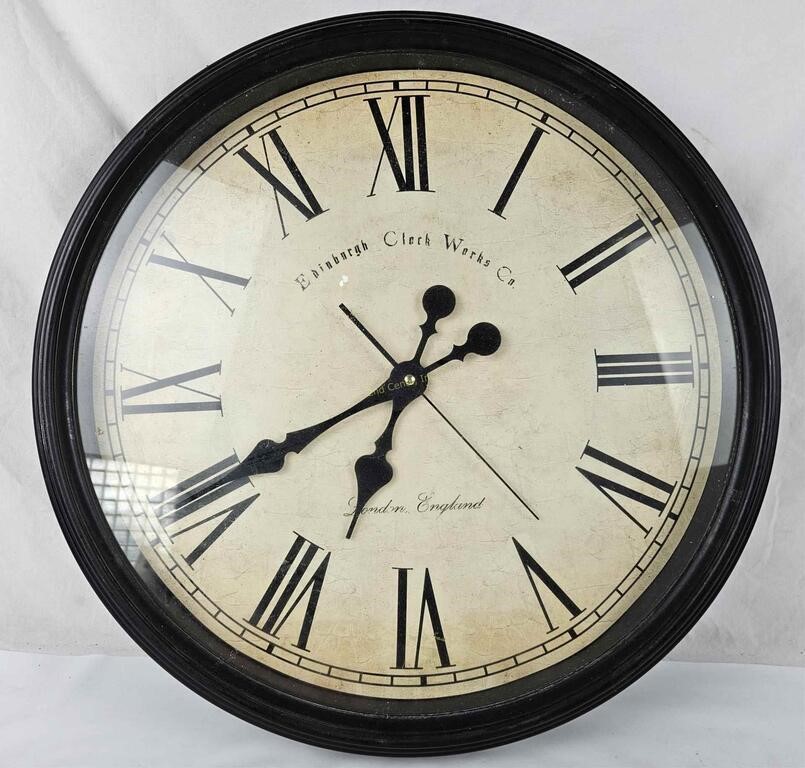 19" Edinburgh Clock Works Co. Wall Clock