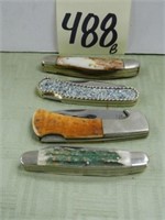 (4) Parker Pocketknives - (1) Golden Avalone,