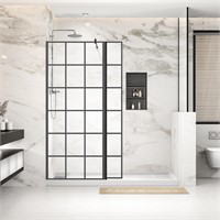 Sunrosa Walk-in Shower Door, 48" × 76" Shower