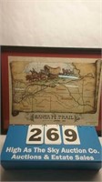 Framed Santa Fe Trail map