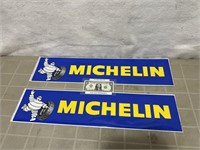 2 large Michelin Man Tire advertising decal