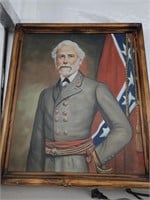 Robert E Lee painting oil on canvas  no signature