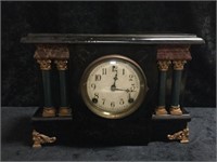 Black Mantle Clock Made By Sessions Clock Co.,