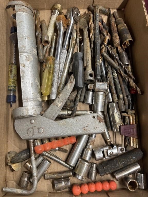 drillbits sockets miscellaneous tool lot
