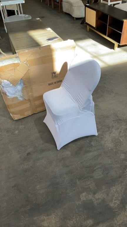 QUNCLAY 200ct WHITE CHAIR COVERS, POLYESTER