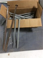 Box Of Galvanized Spikes 8 In. Long, 2  12 In.