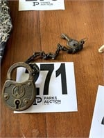Vintage Yale Lock With Key (Kitchen)