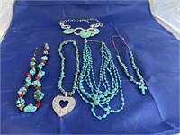 Bag of Turquoise Jewelry Necklaces