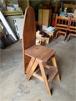 Handmade chair that turns into an ironing board