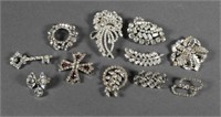 (11) RHINESTONE PIN COLLECTION