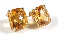 14K CITRINE STUD EARRINGS