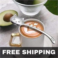 NEW 1pc Funny Coffee Tea Spoon Long Tail Cat