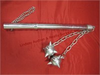 Silver handled 2 ball battle mace SEE PICS