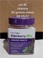 BB 5/22 Elderberry Vitamins NATROL 100mg PK/60